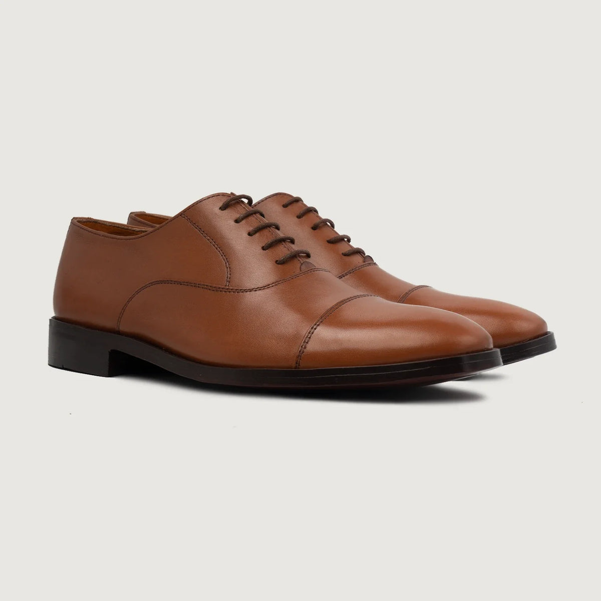 Professor Oxford Camel Chaussures en cuir pour Homme For Men in Tan Full-Grain Leather - Vue de profil | Acheter en ligne