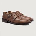 Boston Chaussures à double boucle Marron Chaussures en cuir