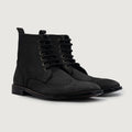 Duster Brogues Derby Noir Nubuck Bottines en cuir pour Homme