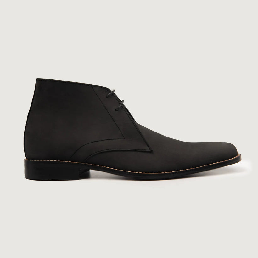 Corry Chukka Noir Nubuck Leather Boots pour Homme