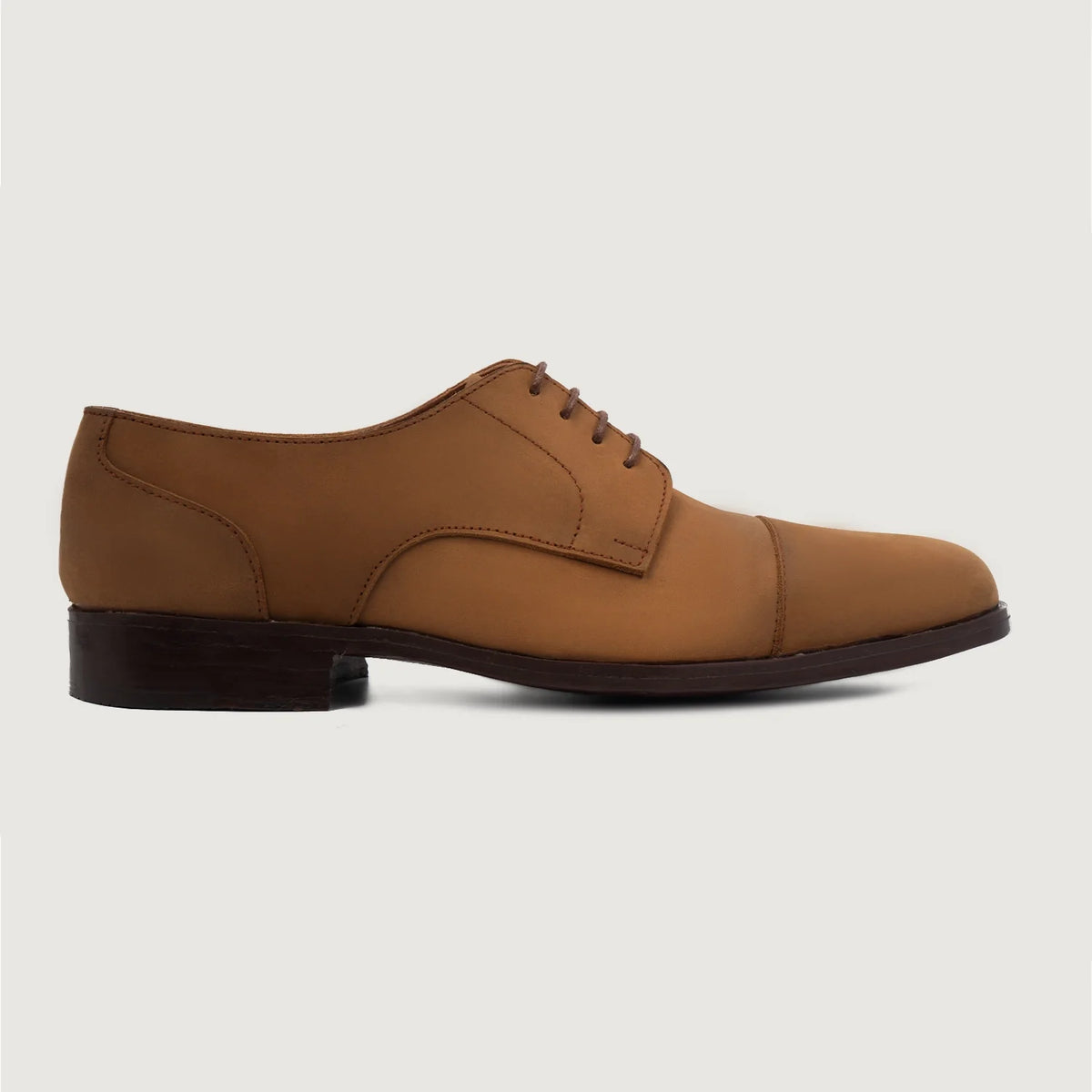 Brown Full-Grain leather Shoes - Montage cousu Goodyear & détail de l'embout avant