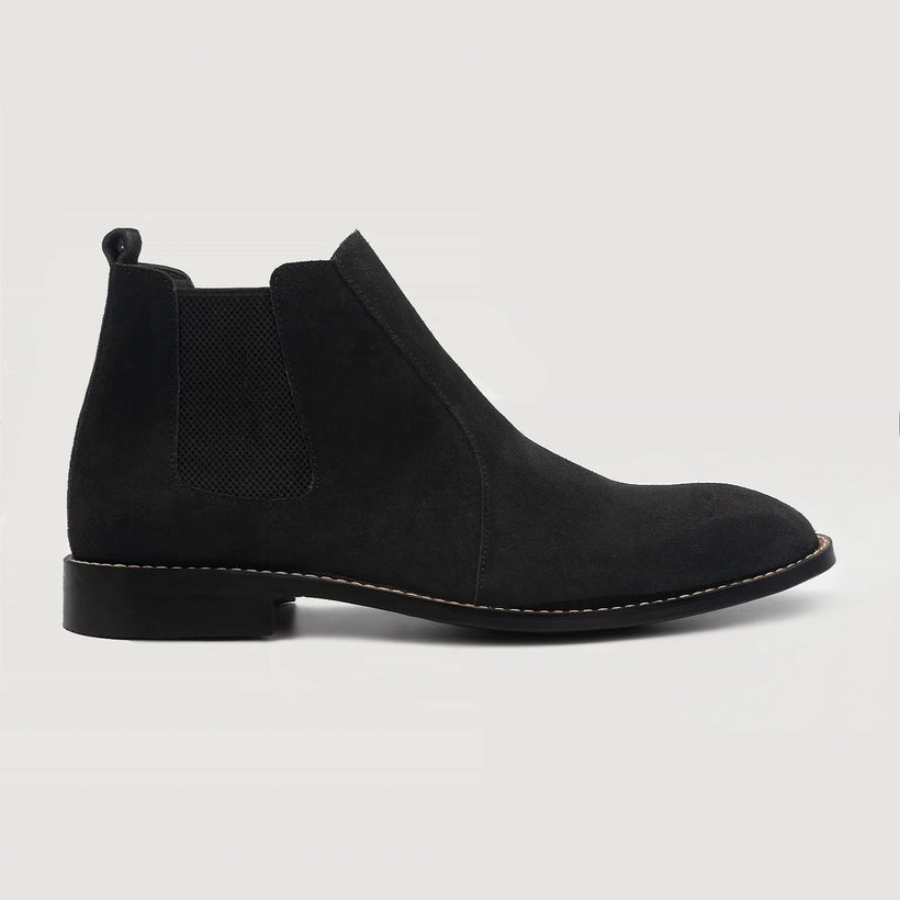 Clarkson Chelsea Noir Suede Leather Boots pour Homme