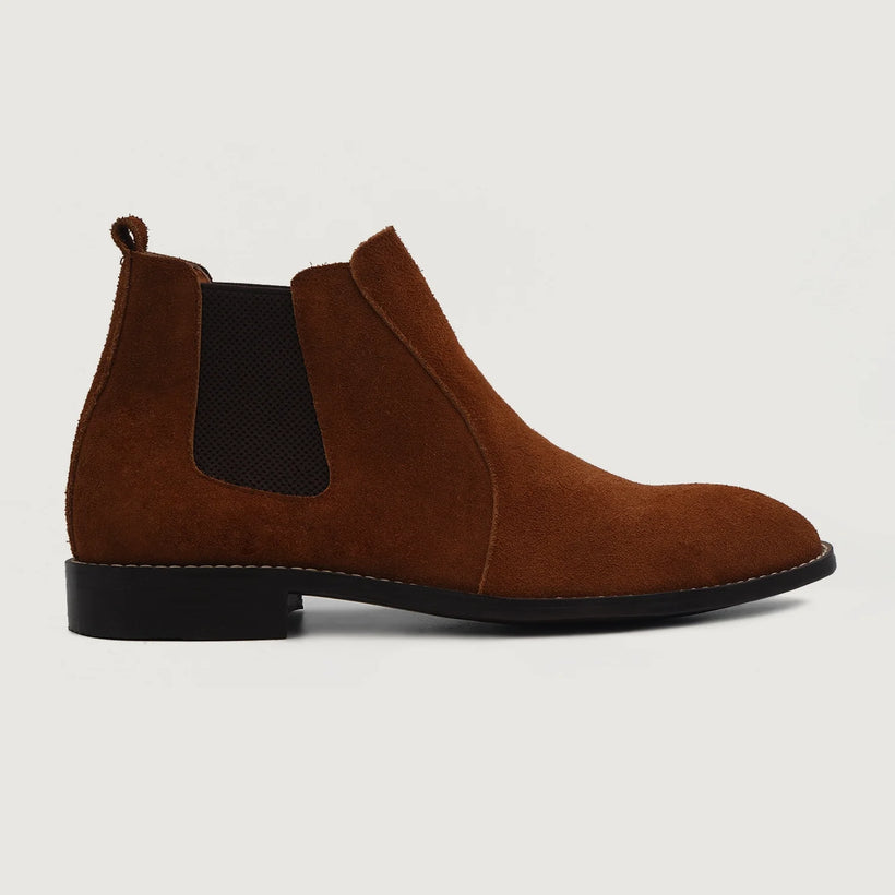 Clarkson Chelsea Marron Suede Leather Boots pour Homme