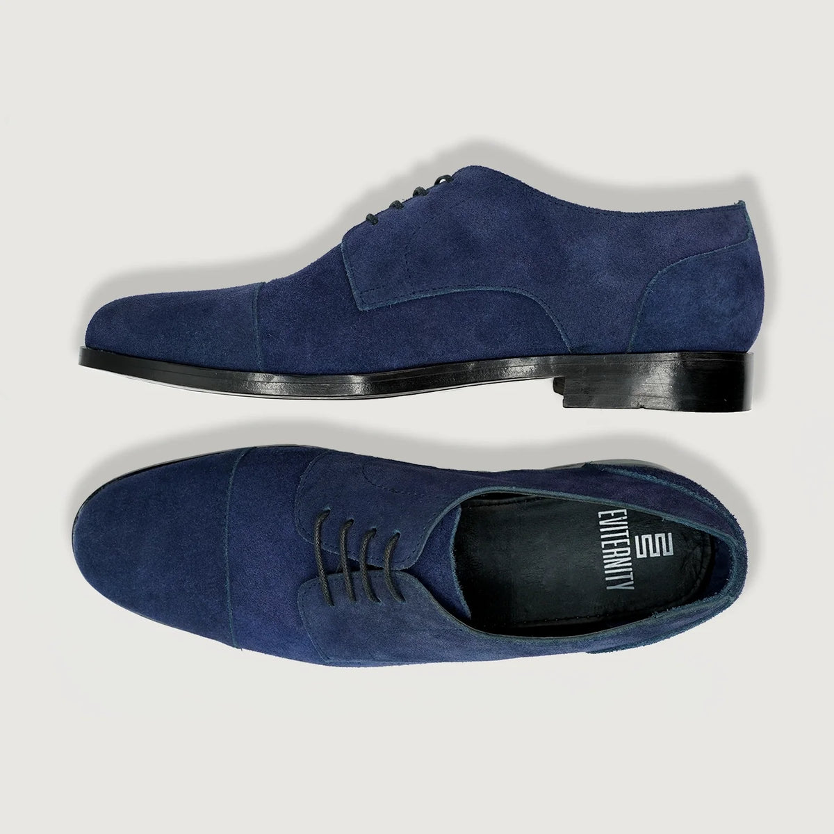 Attorney Derby Midnight Bleu Suede Chaussures en cuir pour Homme For Men - Contrefort de talon renforcé & surpiqûres doubles de précision
