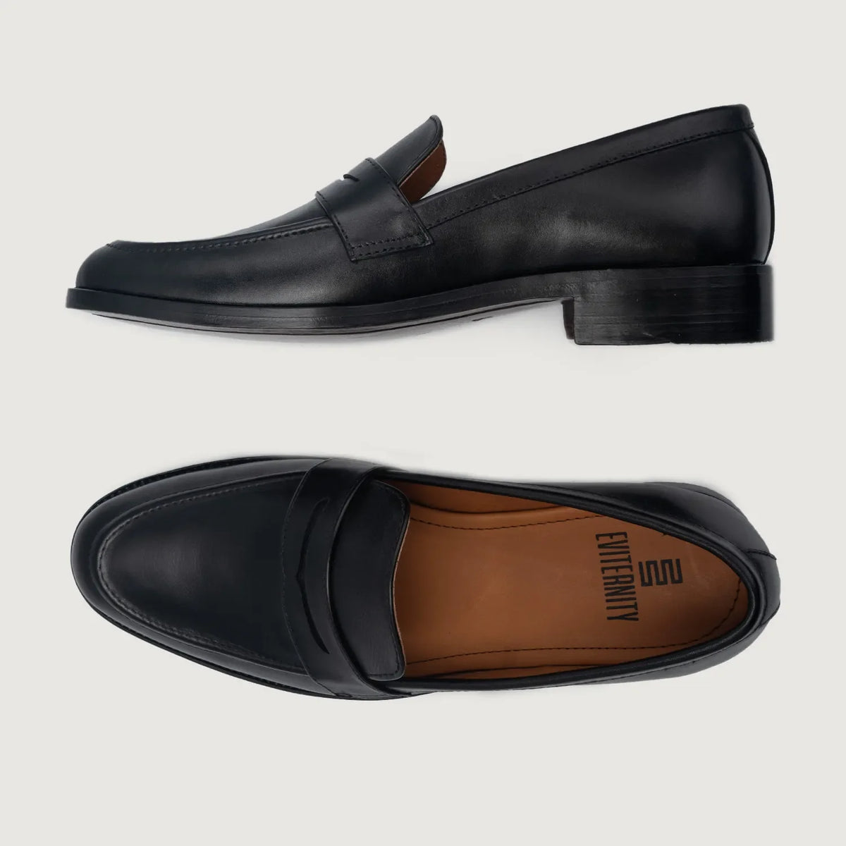Baxton Noir Mocassins en cuir pour Homme For Men - Contrefort de talon renforcé & surpiqûres doubles de précision