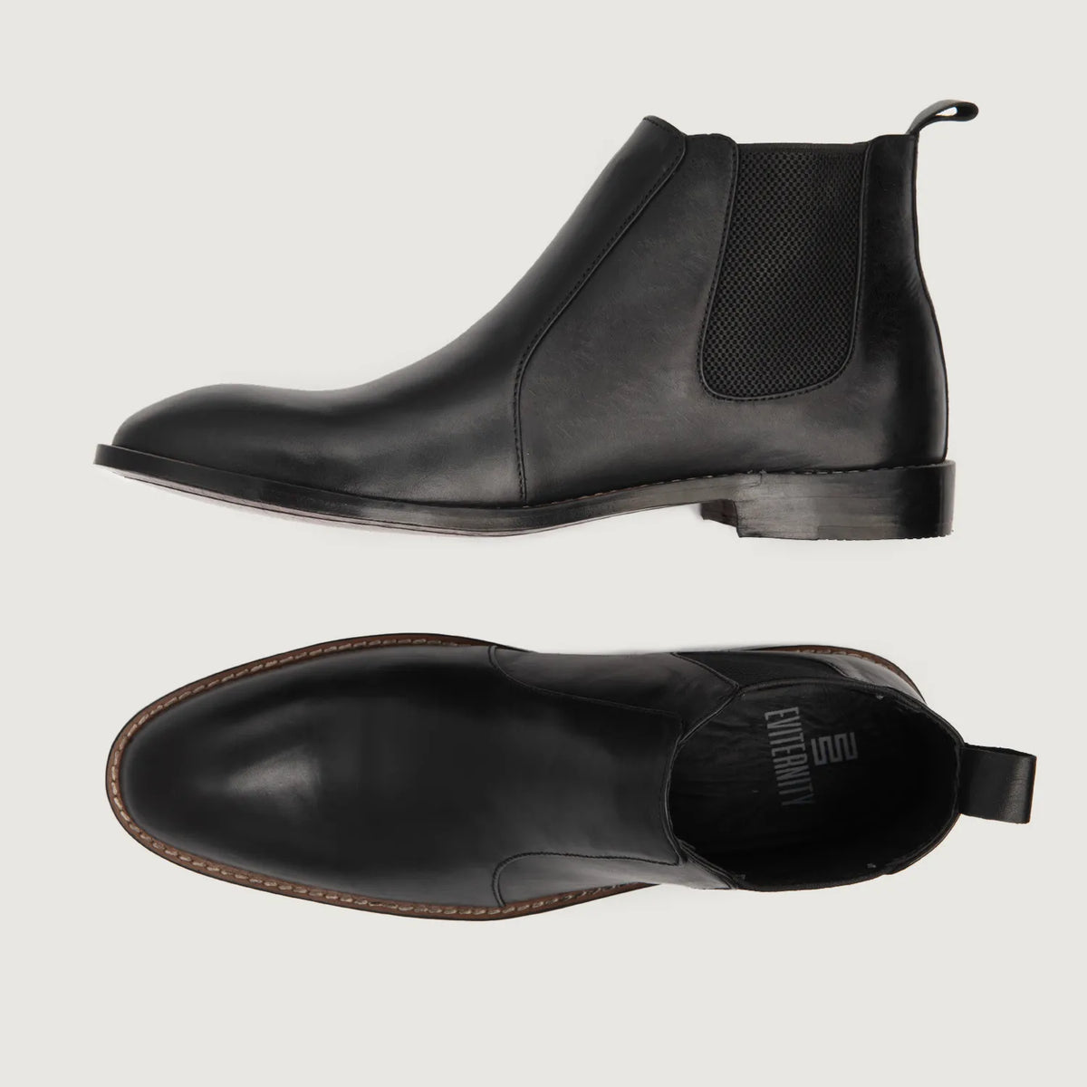 Clarkson Chelsea Noir Bottines en cuir pour Homme For Men - Contrefort de talon renforcé & surpiqûres doubles de précision