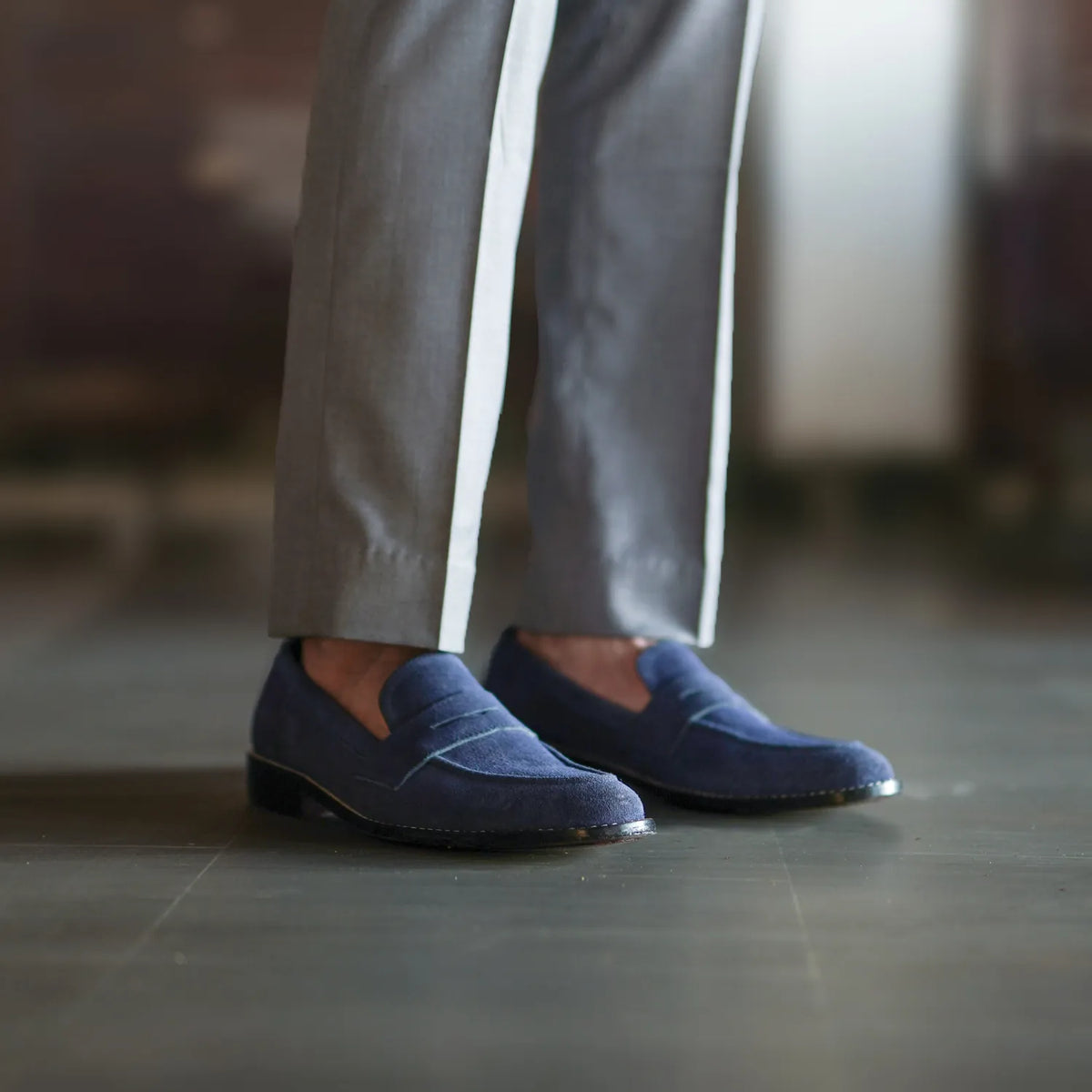 Orlaven Baxton Bleu Suede Mocassins en cuir pour Homme footwear image 9