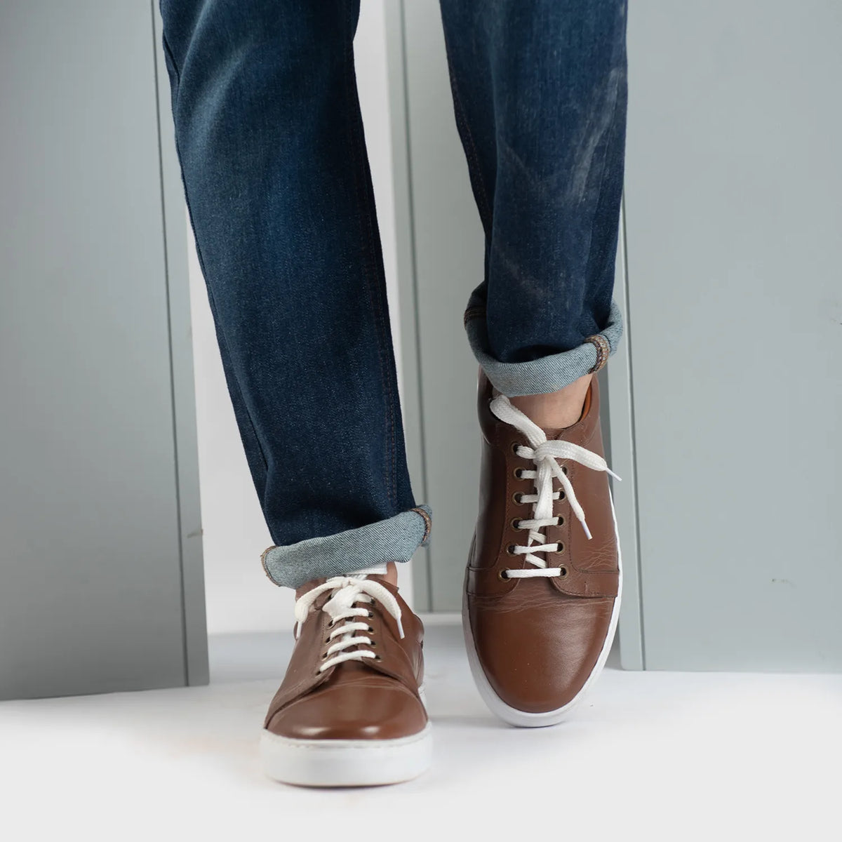 Orlaven Carter Runn Marron Baskets en cuir pour Homme footwear image 9