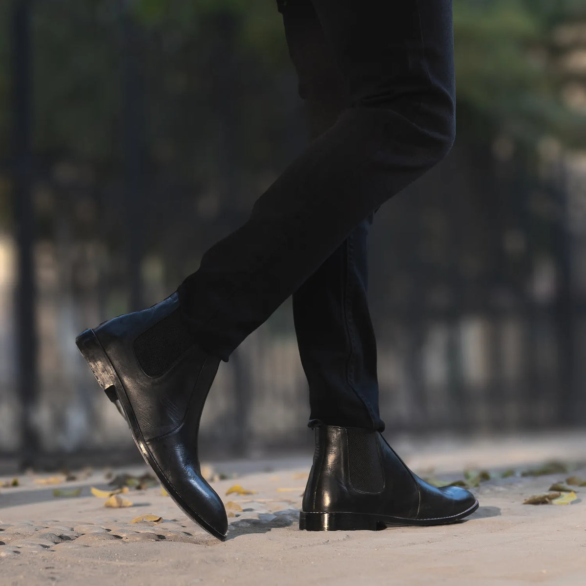 Orlaven Clarkson Chelsea Noir Bottines en cuir pour Homme footwear image 9