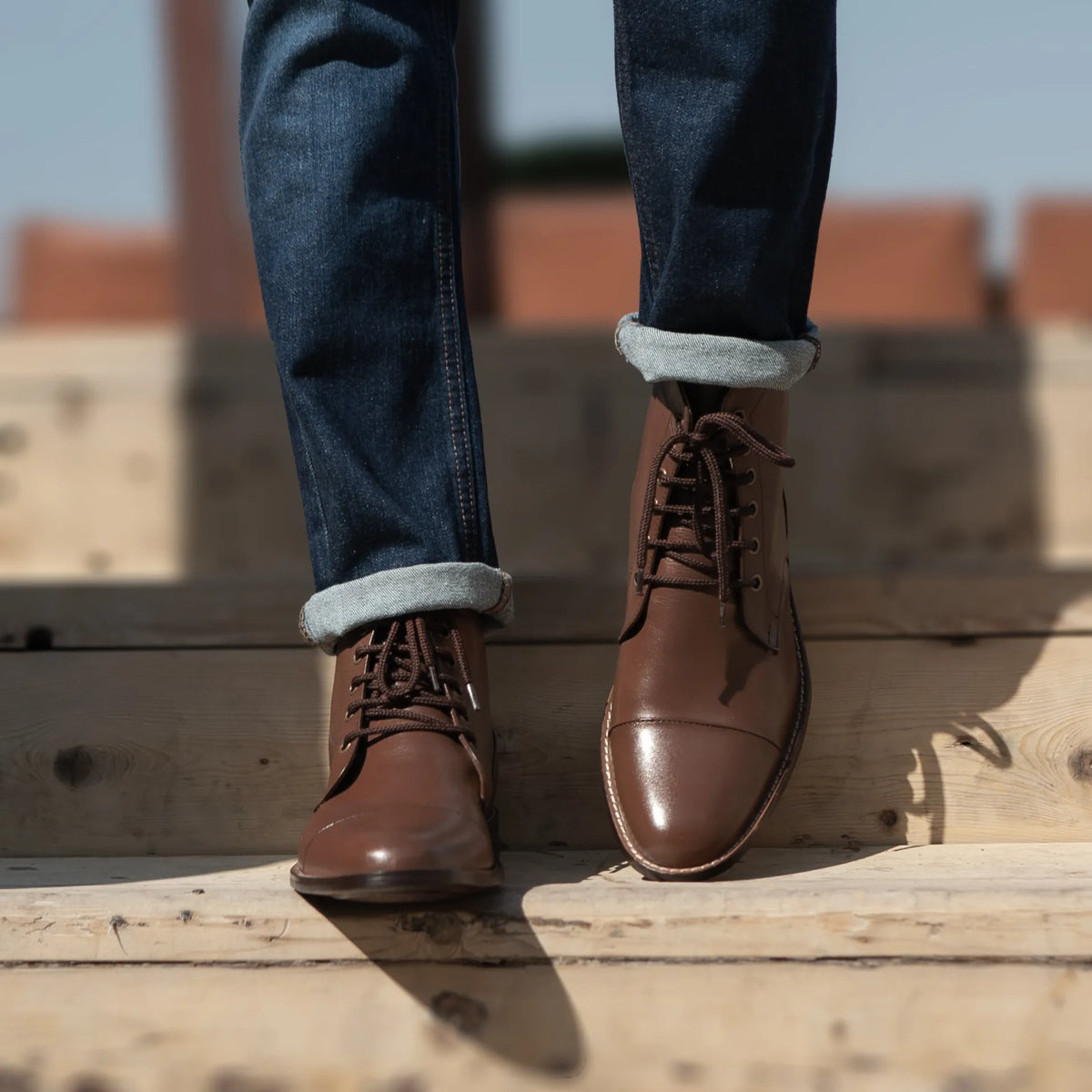 Orlaven Knight Derby Marron Bottines en cuir pour Homme footwear image 9