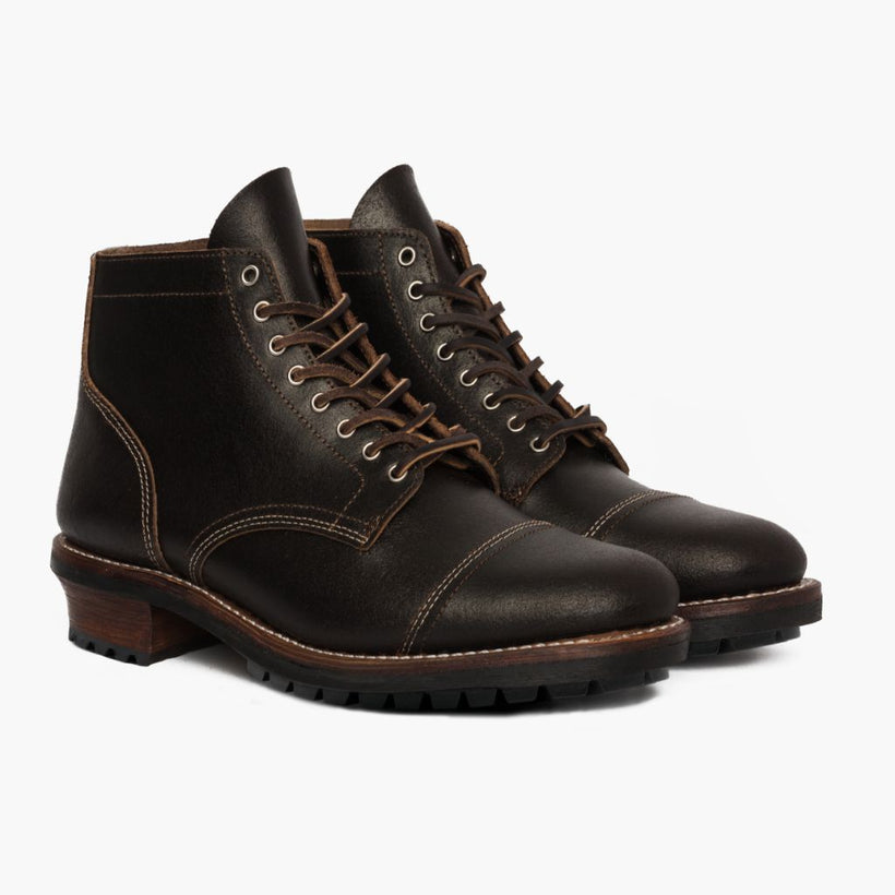 Vanguard Waxed Cacao Leather Boots pour Homme