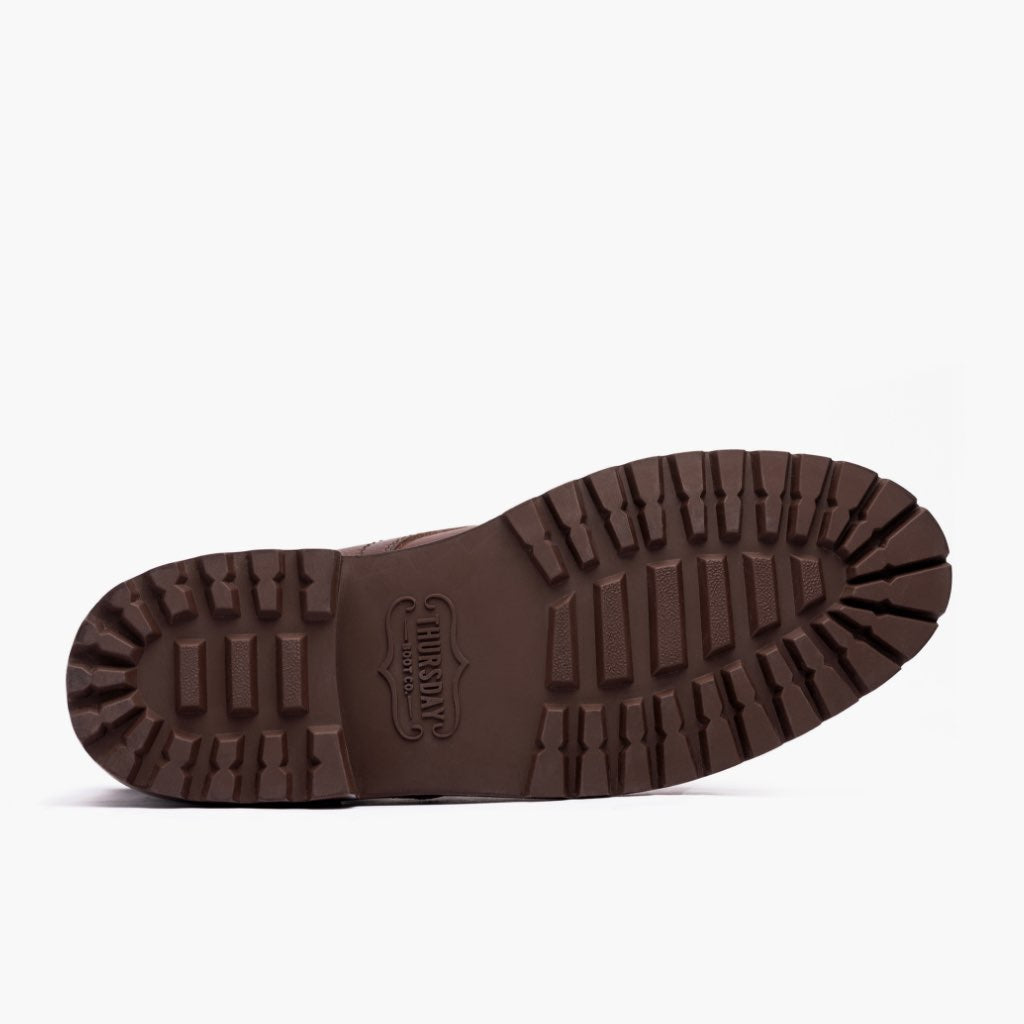 High-Traction Rubber Outsole & Lug Tread Pattern on Captain StormKing® Whisky Bottines en cuir pour Homme