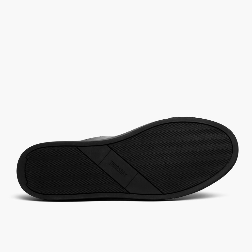 High-Traction Rubber Outsole & Lug Tread Pattern on Encore Jet Noir Baskets en cuir pour Homme