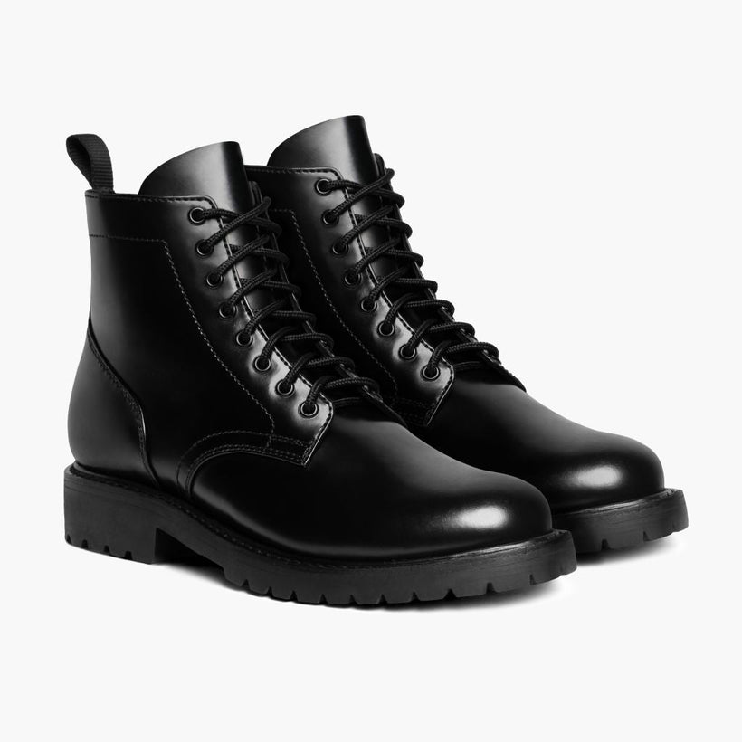 Hero Noir Leather Boots pour Homme