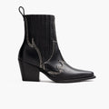 Icon Noir Bottines en cuir pour Femme