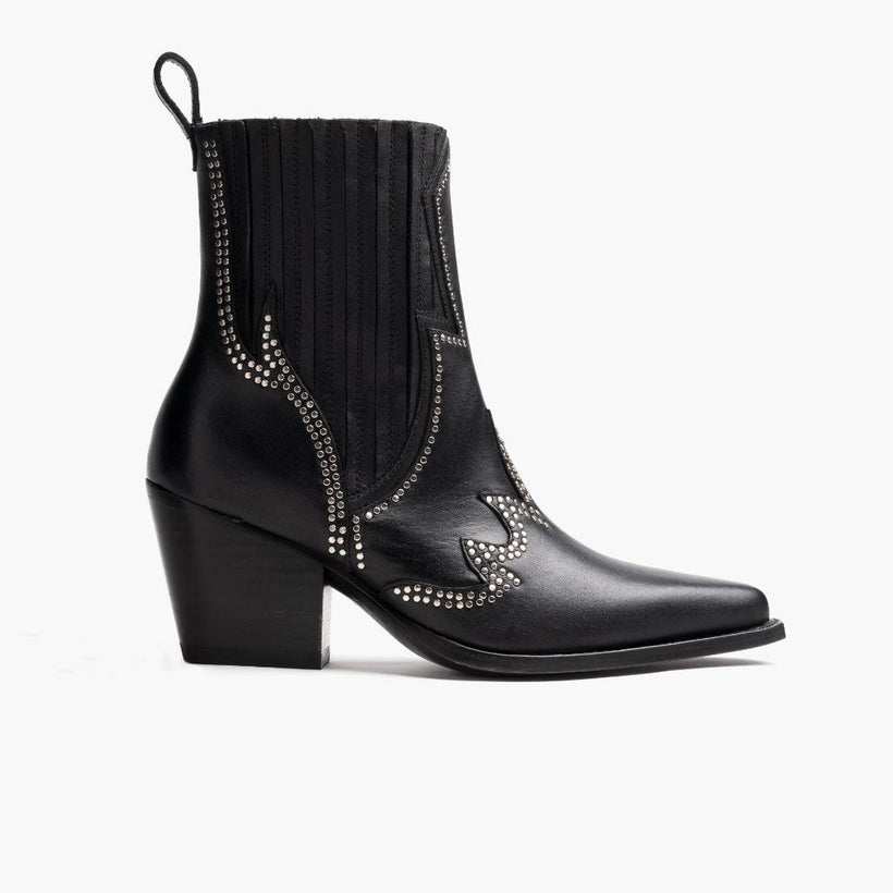 Icon Noir Leather Boots pour Femme