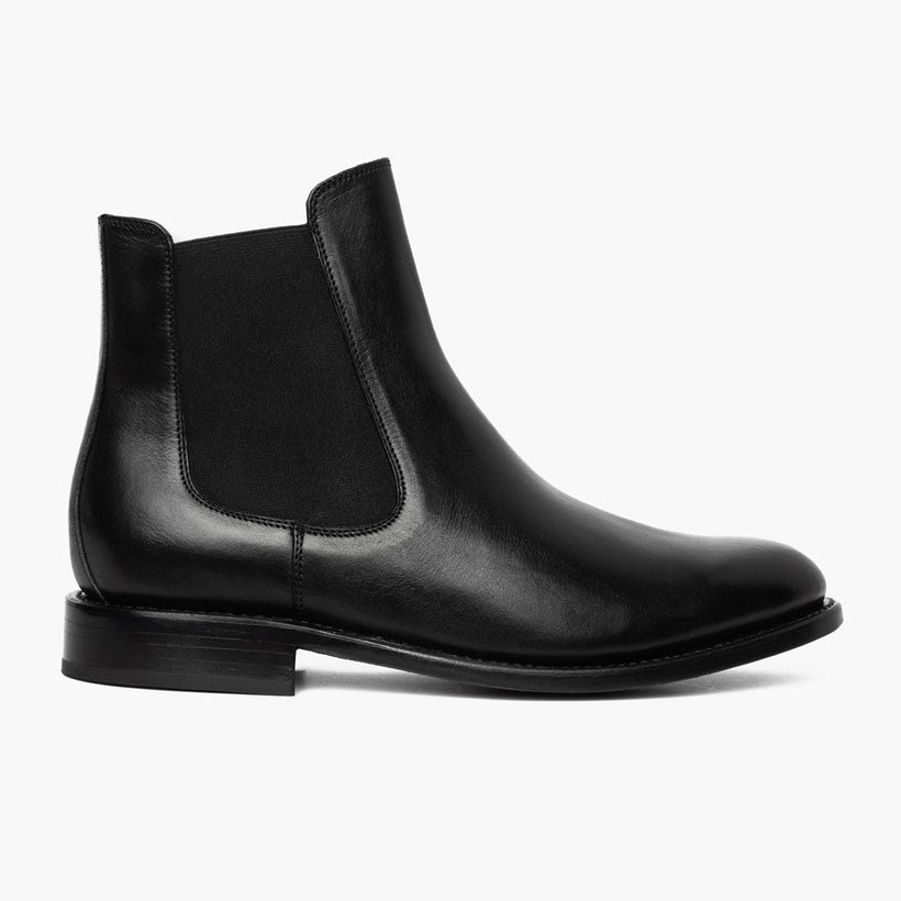 Cavalier Noir Leather Boots pour Homme
