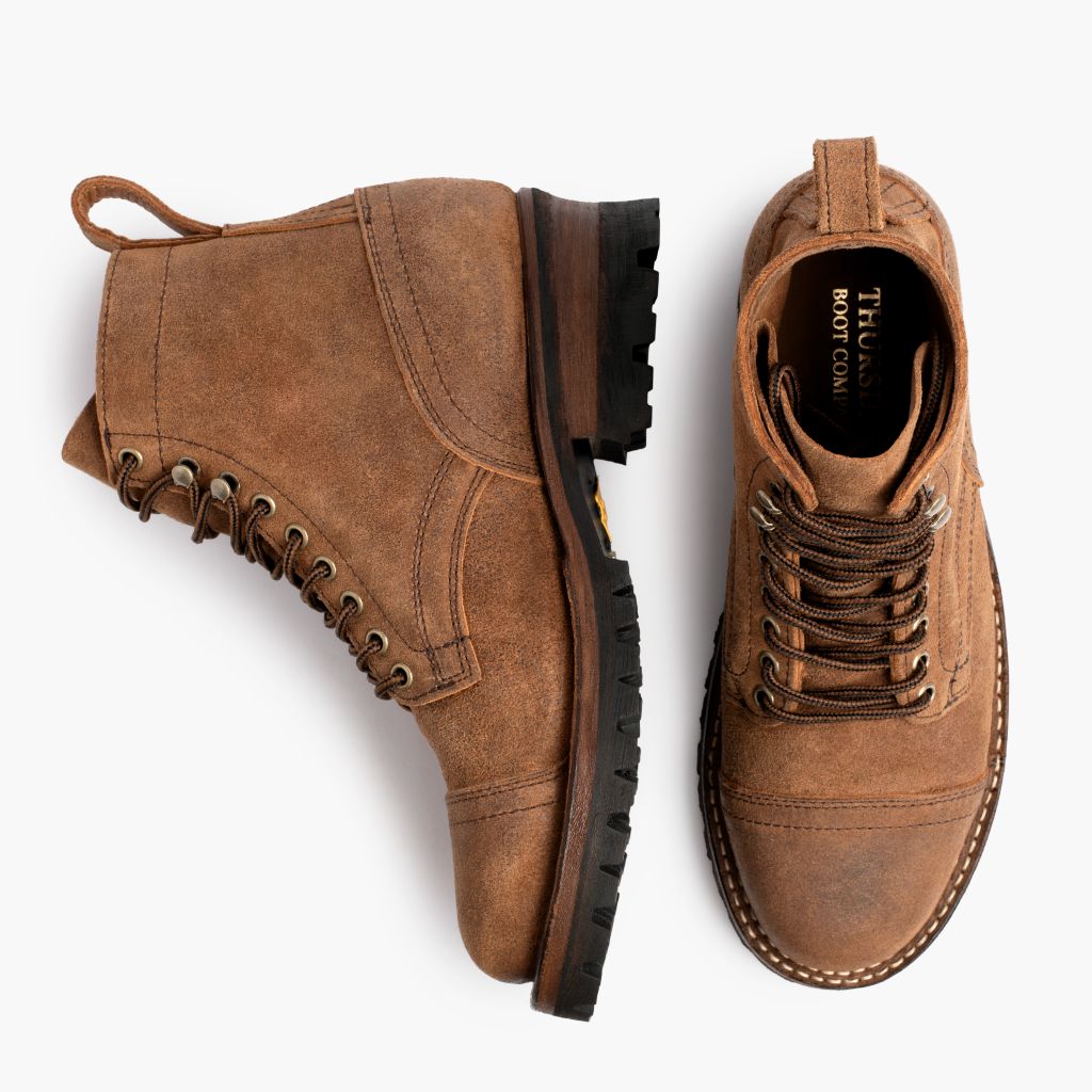 Challenger Badland Bottines en cuir pour Homme - Contrefort de talon renforcé & surpiqûres doubles de précision