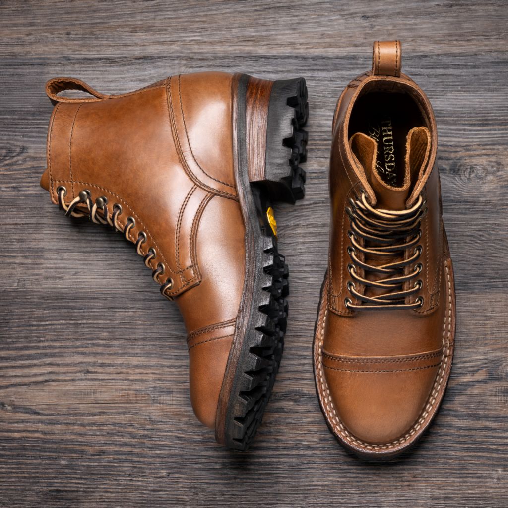 Challenger Sésame Double Shot Bottines en cuir pour Homme - Contrefort de talon renforcé & surpiqûres doubles de précision