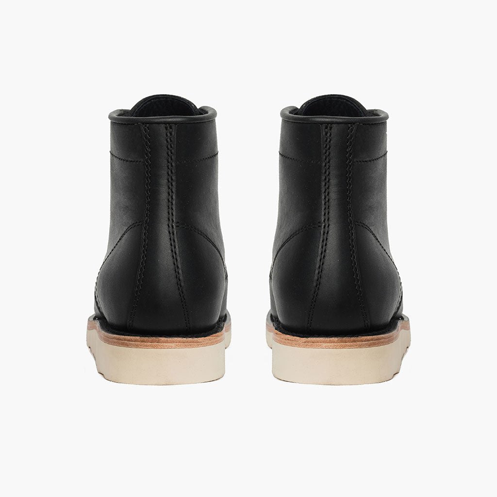 Diplomat Noir Mat Bottines en cuir pour Homme - Contrefort de talon renforcé & surpiqûres doubles de précision
