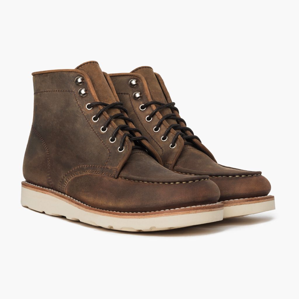 Diplomat Cuivre Brûlé Bottines en cuir pour Homme in Classic Full-Grain Leather - Vue de profil | Acheter en ligne