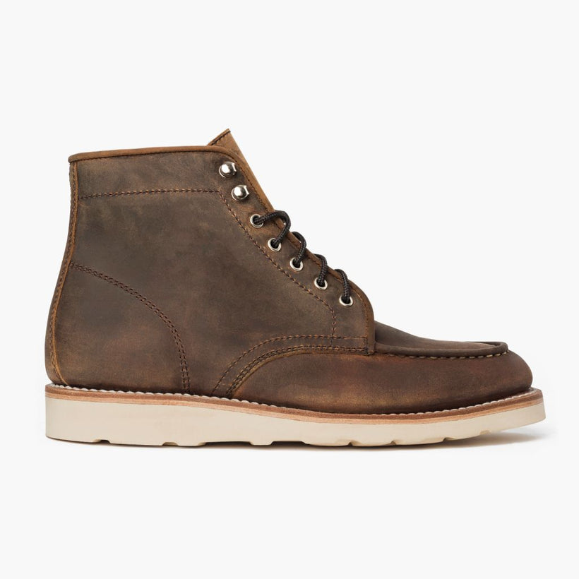 Diplomat Burnt Copper Leather Boots pour Homme
