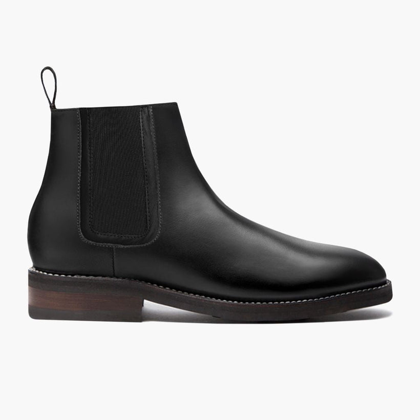 Duke Noir Leather Boots pour Homme