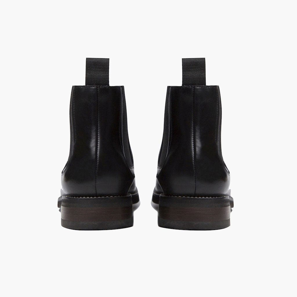 Duke Noir Bottines en cuir pour Homme - Contrefort de talon renforcé & surpiqûres doubles de précision