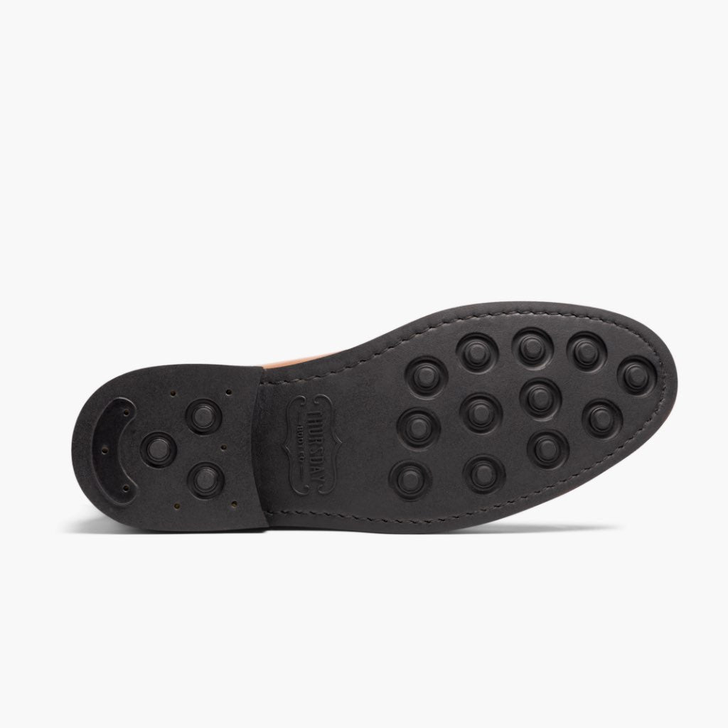 High-Traction Rubber Outsole & Lug Tread Pattern on Duke Brandy Leather Boots