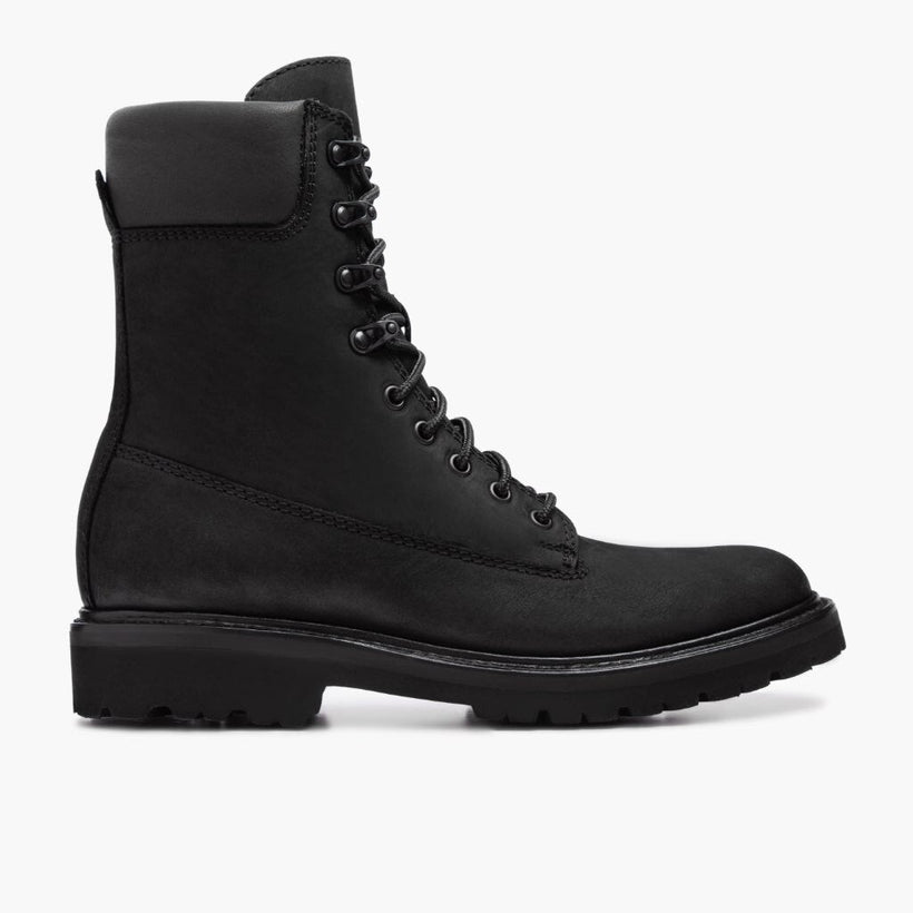 Explorer Noir Matte Leather Boots pour Homme