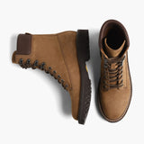 Explorer Cedar Leather Boots - Reinforced Heel Counter & Precision Double-Row Stitching Detail