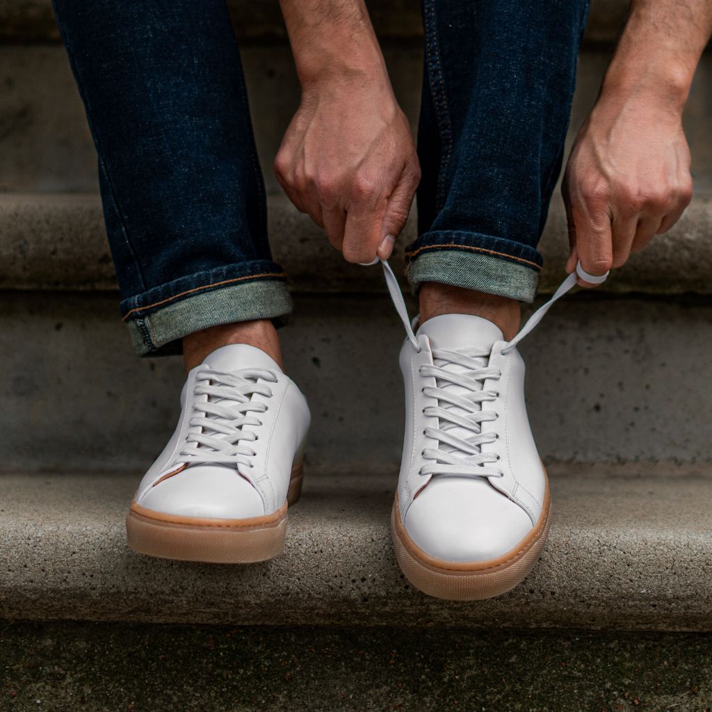 Styled On-Foot Perspective Demonstrating Ankle Fit & Silhouette on Model