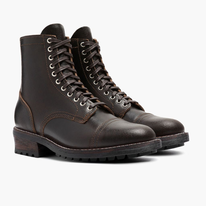 Logger Waxed Cacao Leather Boots pour Homme