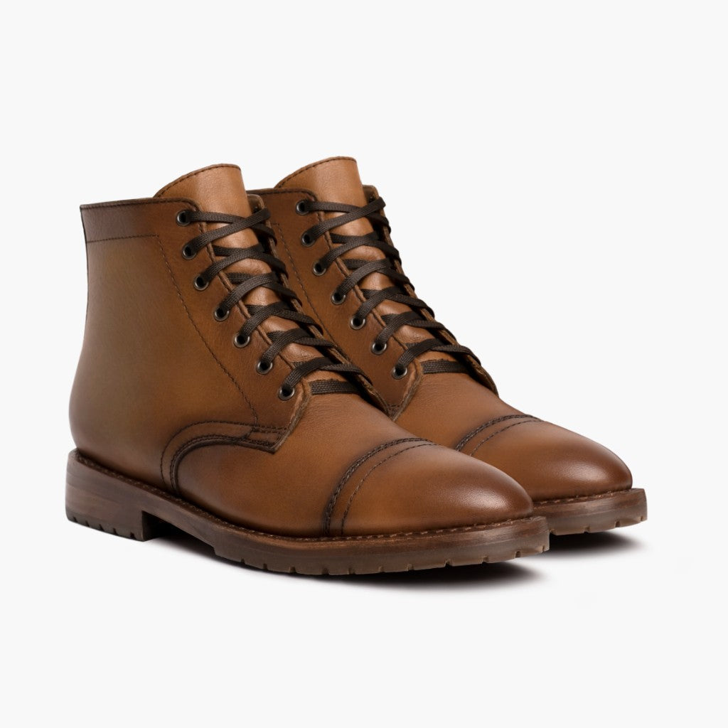 Major Cuero Bottines en cuir pour Homme - Contrefort de talon renforcé & surpiqûres doubles de précision