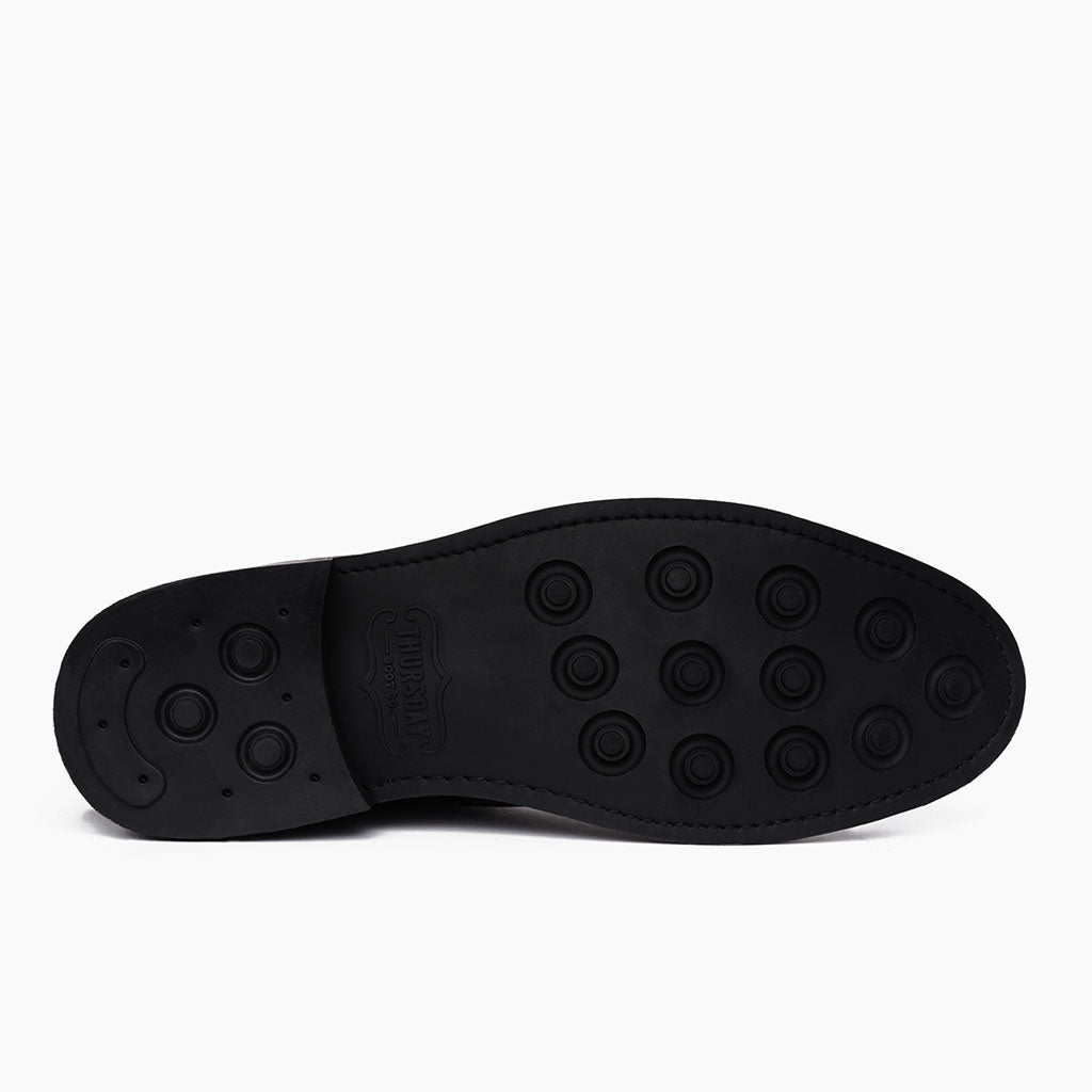 High-Traction Rubber Outsole & Lug Tread Pattern on Captain Cuivre Brûlé Bottines en cuir pour Homme