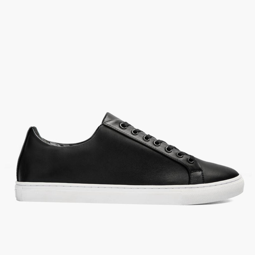 Premier Low Top Noir Leather Sneakers pour Homme