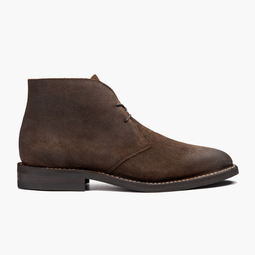 Mocha Full-Grain leather Boots - Montage cousu Goodyear & détail de l'embout avant