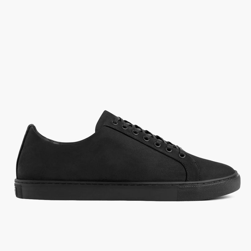 Premier Low Top Noir Matte Leather Sneakers pour Homme