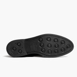 High-Traction Rubber Outsole & Lug Tread Pattern on Cadet Black Leather Boots