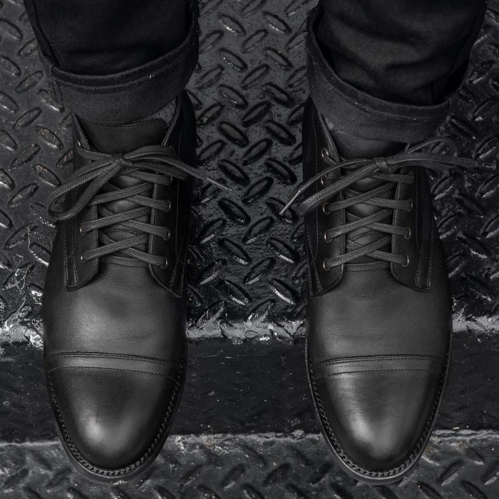 Styled On-Foot Perspective Demonstrating Ankle Fit & Silhouette on Model