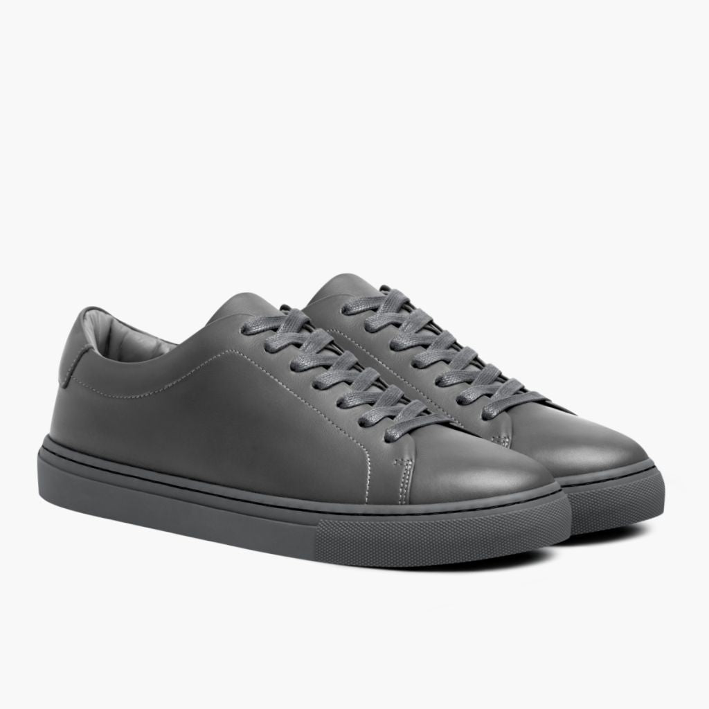 Encore Steel Gris Baskets en cuir pour Homme in Grey Full-Grain Leather - Vue de profil | Acheter en ligne