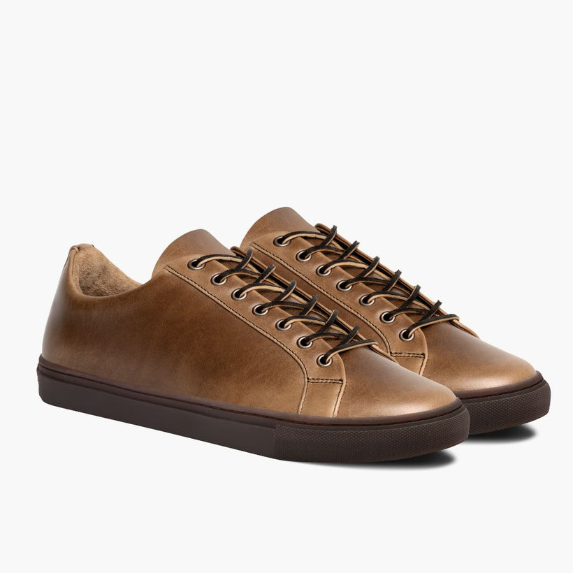 Premier Low Top Natural Leather Sneakers pour Homme
