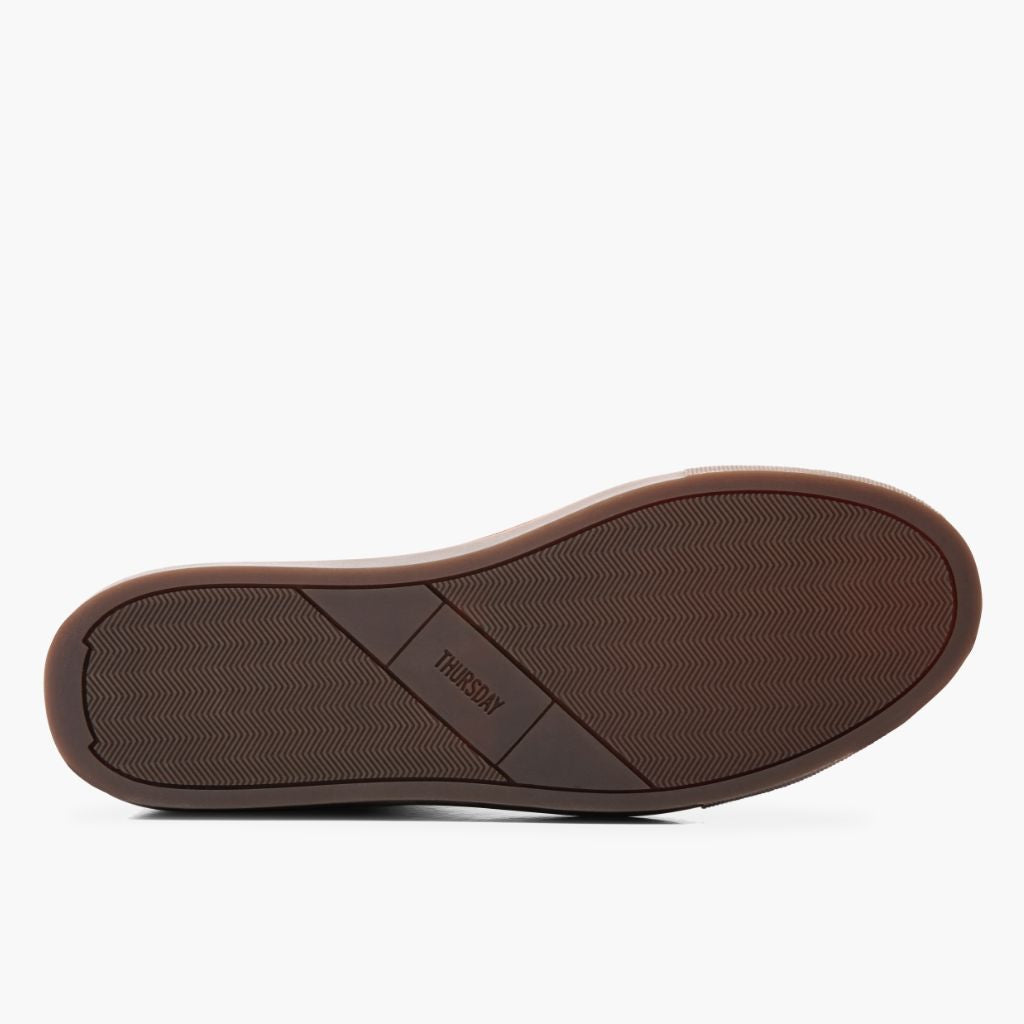 High-Traction Rubber Outsole & Lug Tread Pattern on Premier Low Top Natural Baskets en cuir pour Homme For Men