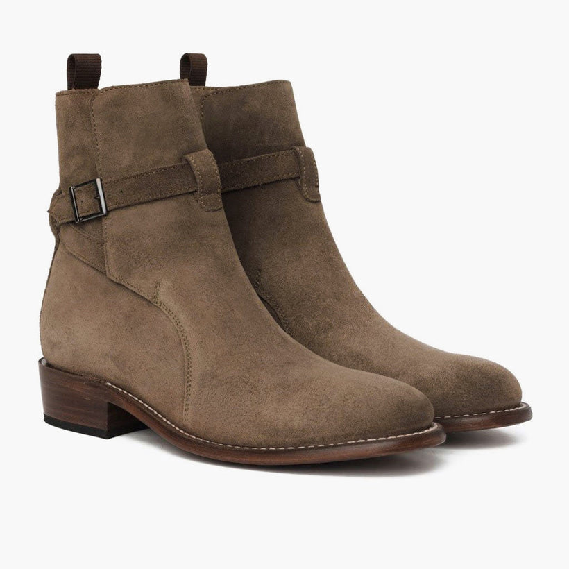 Rogue Taupe Leather Boots pour Homme