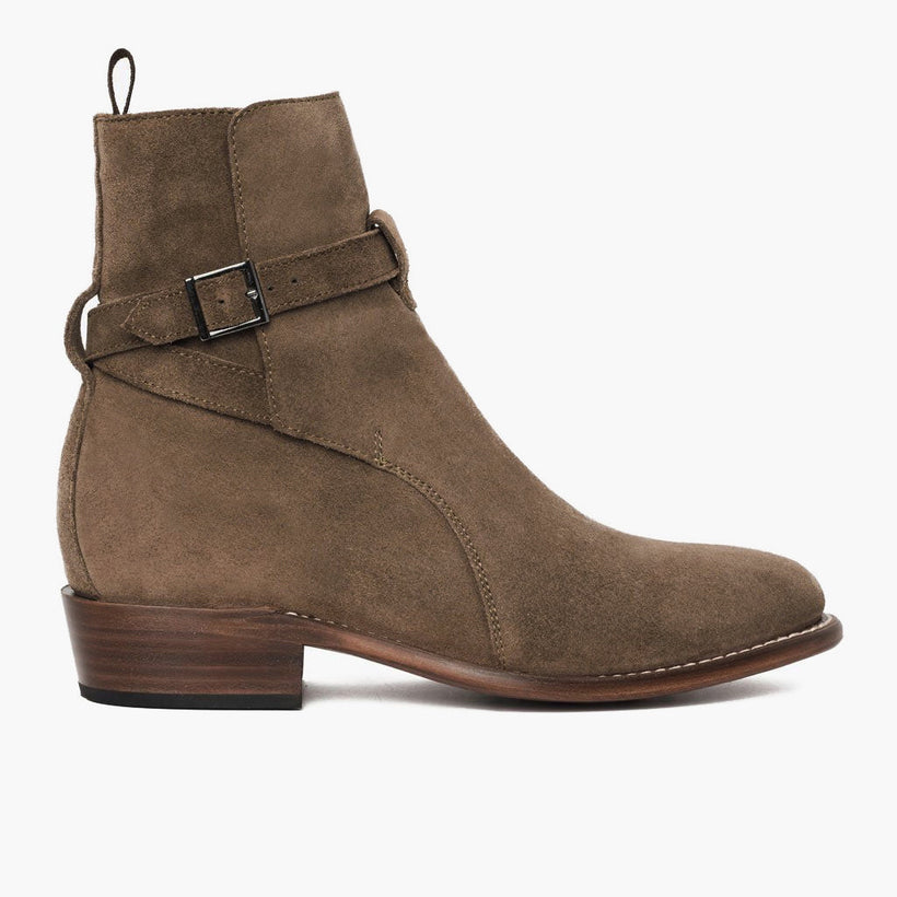 Rogue Taupe Leather Boots pour Homme