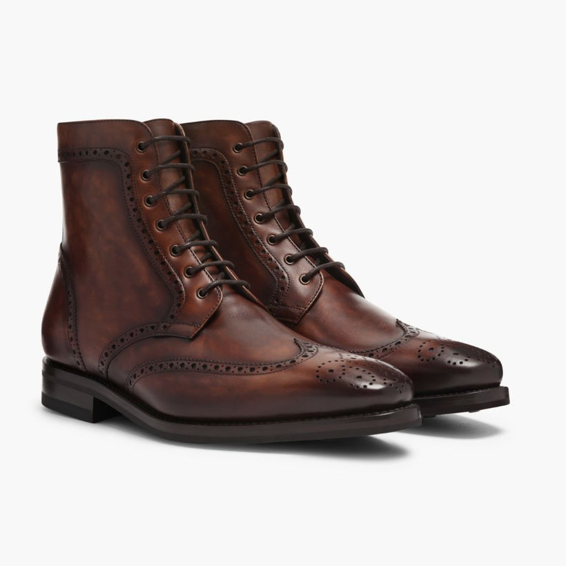 Wingtip Color #77 Leather Boots pour Homme