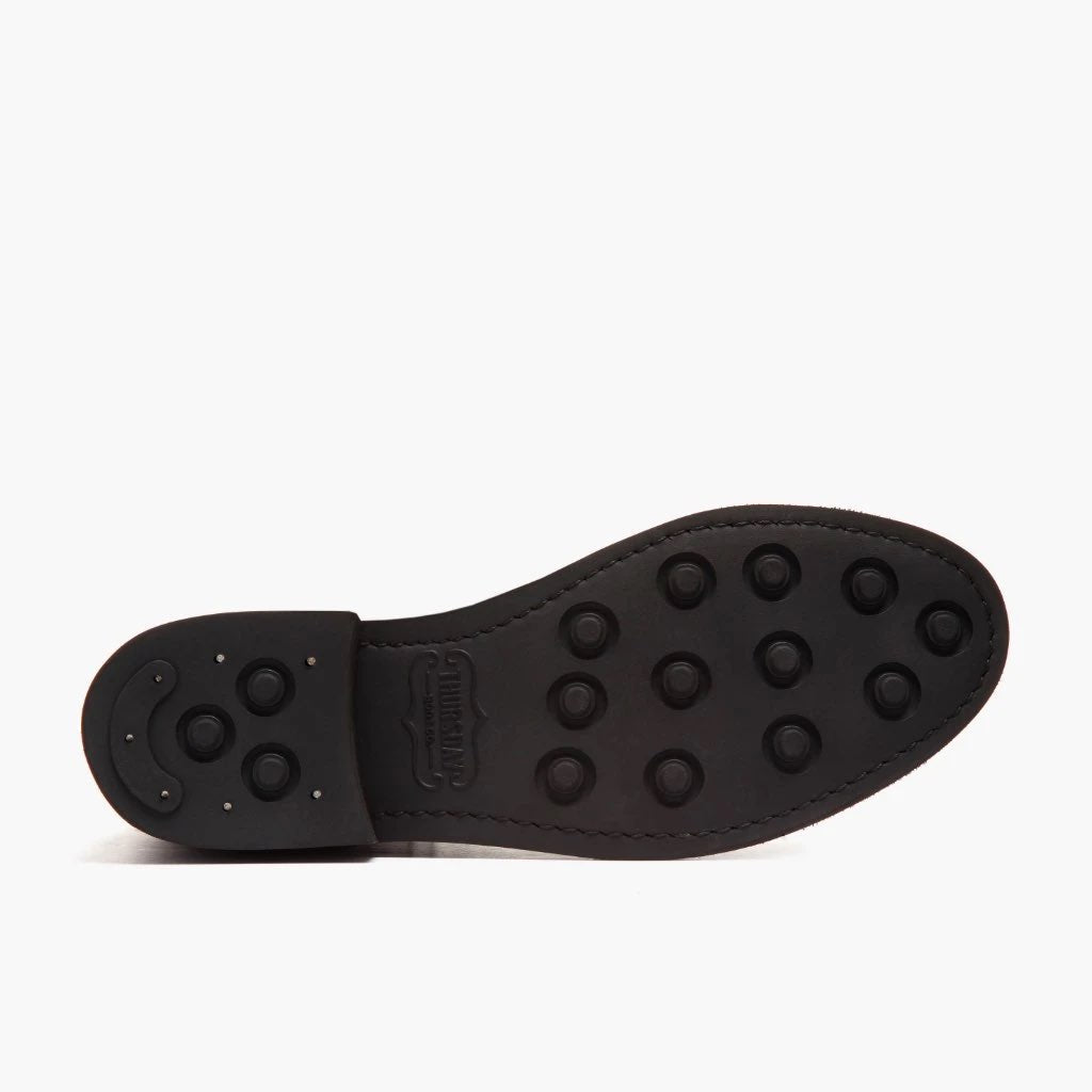 High-Traction Rubber Outsole & Lug Tread Pattern on Captain Café Noir Bottines en cuir pour Femme