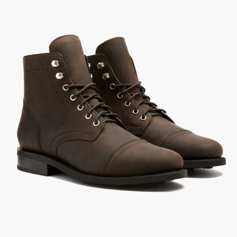Captain Tobacco Leather Boots pour Femme