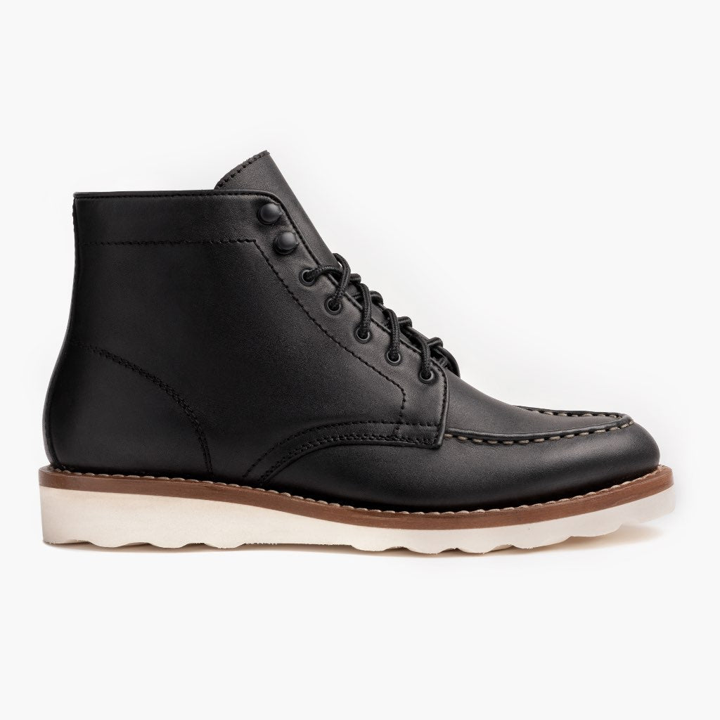 Diplomat Noir Bottines en cuir pour Femme en cuir de vachette noir véritable - Vue de profil | Acheter en ligne