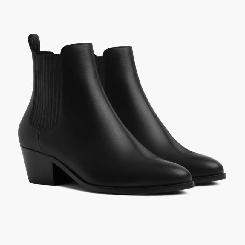 Dreamer Bootie Noir Leather Boots pour Femme